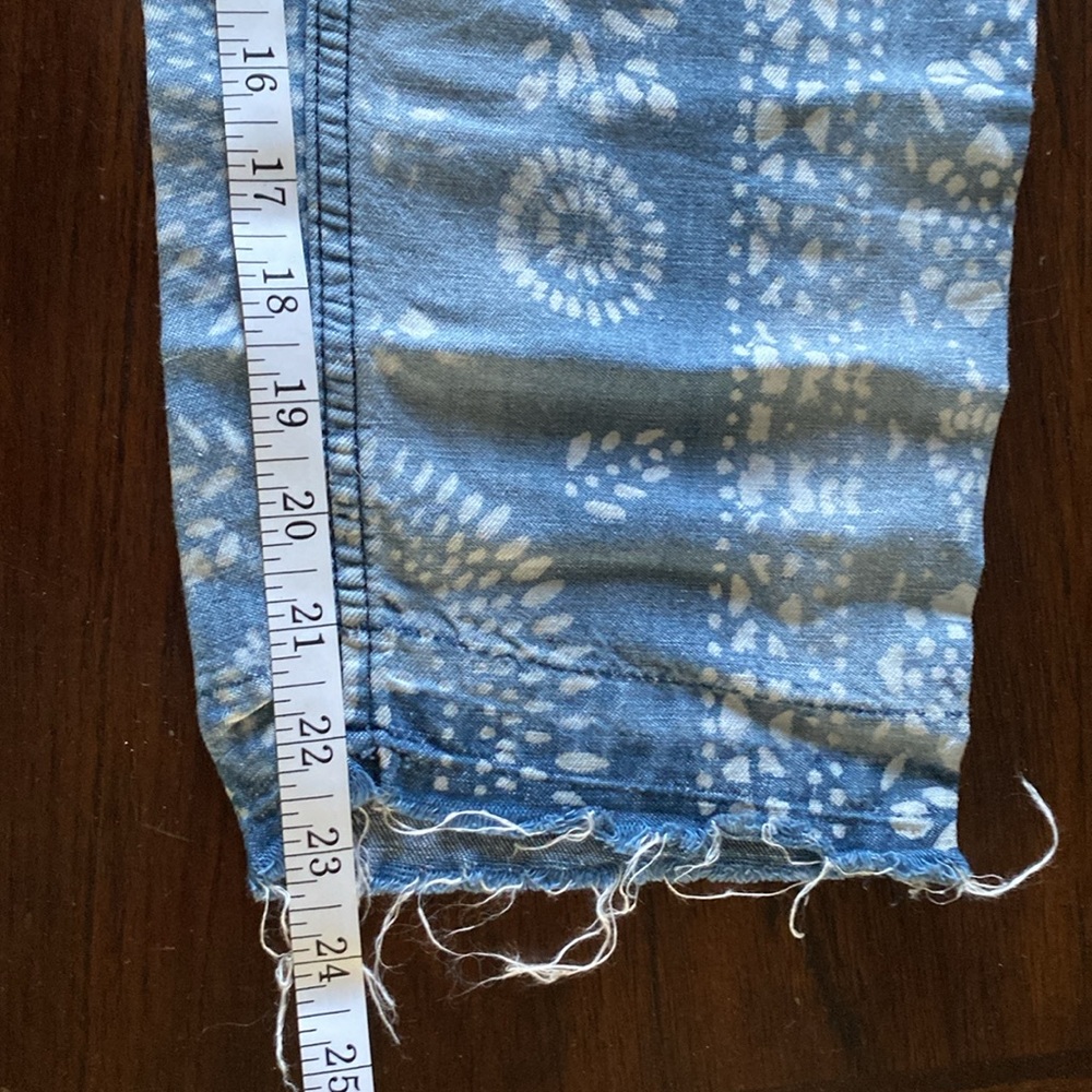 Free People ISLAND VIBES DISCHARGE TROUSERS IN BLUE - Picture 15 of 15